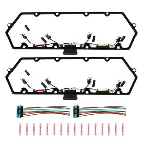 حشية غطاء صمام 7.3L مع تسخير توهج الحاقن متوافق مع 98-03 7.3 ديزل F81Z-6584-AA F81Z-9D930-AB بديل in Kuwait
