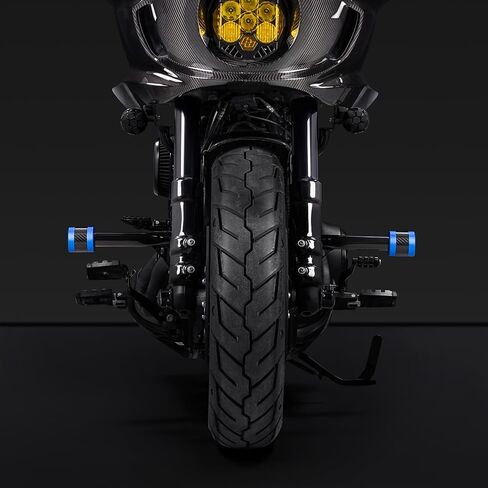 Advanblack Protek Profession Performance Bar Bar Sliders for M8 Harley Low Rider/S/St ، Street Bob ، Fatbob ، Sport Glide ، Softail Standard (CNC anodized Red مع تمرير نصيحة الكربون) in Saudi Arabia