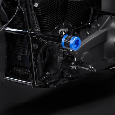 Advanblack Protek Profession Performance Bar Bar Sliders for M8 Harley Low Rider/S/St ، Street Bob ، Fatbob ، Sport Glide ، Softail Standard (CNC anodized Red مع تمرير نصيحة الكربون) in Saudi Arabia