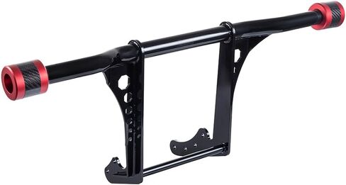 Advanblack Protek Front Performance Crash Bar Frame Sliders for M8 Harley Low Rider/S/ST, Street Bob, Fatbob, Sport Glide, Softail Standard (Red Anodized CNC with Carbon Inlay Slider) in Kuwait