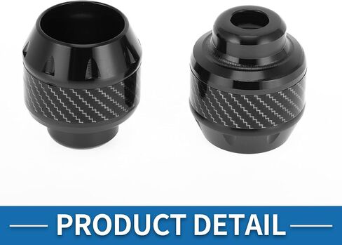 Motorcycle Frame Sliders Falling Protection Wheel Crash Protector Scooter Moped Aluminum Alloy Black 2 Pcs in Saudi Arabia