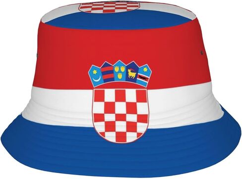 Cute Flag Bucket Hat for Women Men Reversible Print Sun Cap Beach Fisherman Hats in Saudi Arabia