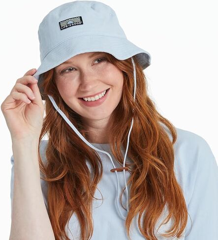 Life is Good. Retro Sunburst Bucket Hat, Glacier Blue, One Size in Saudi Arabia