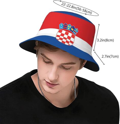 Cute Flag Bucket Hat for Women Men Reversible Print Sun Cap Beach Fisherman Hats in Saudi Arabia