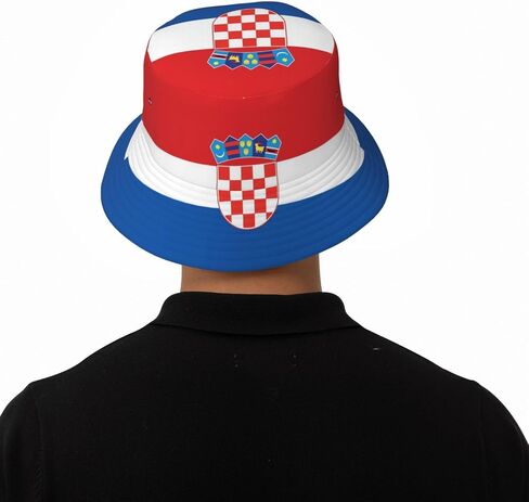 Cute Flag Bucket Hat for Women Men Reversible Print Sun Cap Beach Fisherman Hats in Saudi Arabia