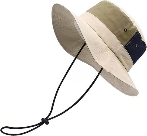 Waterproof Bucket Hat for Men Women Quick Dry Sun Hat with Chin Strap Adjustable UV Protection Fishing Safari Hat in Kuwait