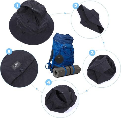 Bucket Hat, Outdoor Bucket Hat Rain Hats for Women Waterproof Quick Dry Packable Hats Soft Brimmed Boonie for Sun Rian Women Men Summer Lightweight Hiking UV Protection Fishing Beach Foldable in Saudi Arabia
