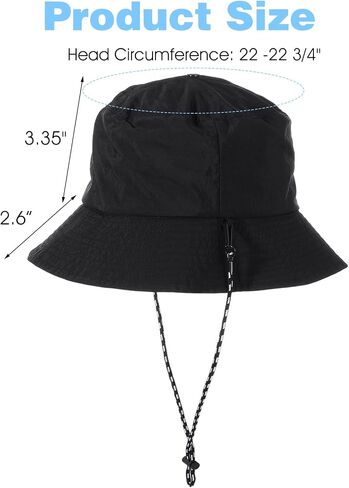 Bucket Hat, Outdoor Bucket Hat Rain Hats for Women Waterproof Quick Dry Packable Hats Soft Brimmed Boonie for Sun Rian Women Men Summer Lightweight Hiking UV Protection Fishing Beach Foldable in Saudi Arabia