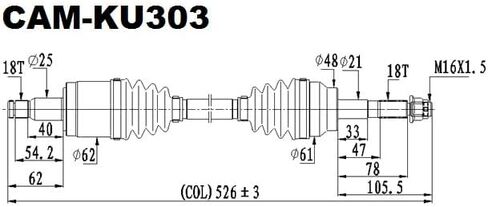 Front Left Drive Shaft CV Axle Compatible with KUBOTA 2008 2009 2010 2011 2012 2013 2014 2015 2016 2017 2018 2019 2020 RTV500 BF K7311-15300 in Saudi Arabia