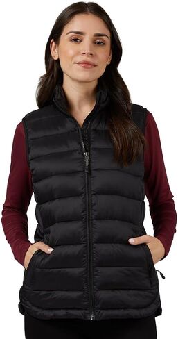 32 Degrees Heat Women's Lightweight Poly-Fill Packable Vest | Zippered Pockets | Layering | Water Repellent in Saudi Arabia