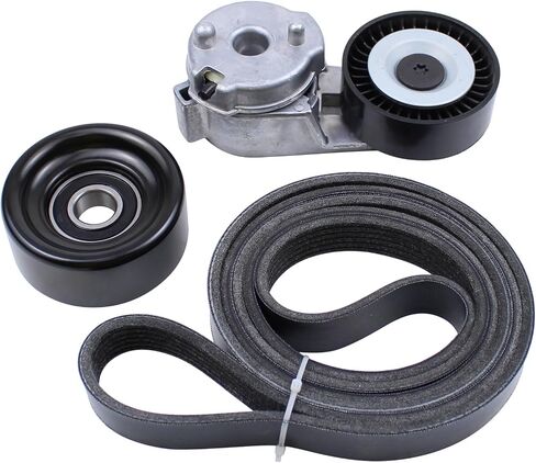 Motoku Serpentine Drive Belt Belt Pulley Kit لجيب Wrangler 2000-2006 Grand Cherokee 1999-2004 in Saudi Arabia