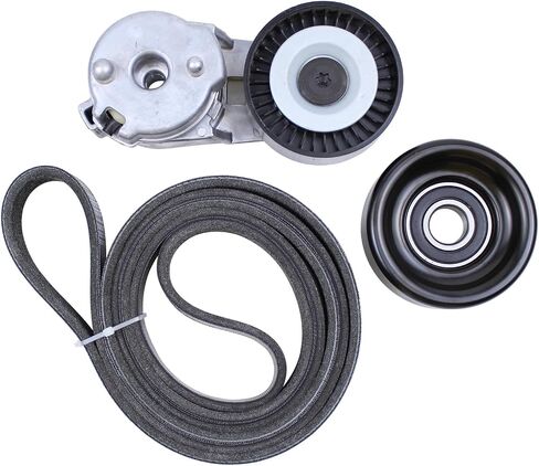 Motoku Serpentine Drive Belt Belt Pulley Kit لجيب Wrangler 2000-2006 Grand Cherokee 1999-2004 in Saudi Arabia