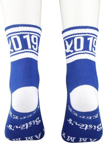 CENWA 1 Pair Blue and White Socks I’m My Sister’s Keeper 1920 Socks Sorority Sister Gift in Saudi Arabia