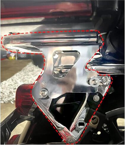 Kuafu قابلة للفصل رف تصاعد الأمتعة اثنين لصالح 1997-2008 Harley Touring Road King Flht Flhx Fltr Chrome Trunk in Saudi Arabia