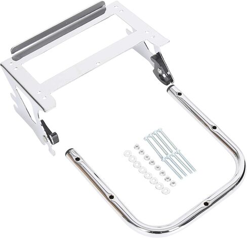 Kuafu قابلة للفصل رف تصاعد الأمتعة اثنين لصالح 1997-2008 Harley Touring Road King Flht Flhx Fltr Chrome Trunk in Saudi Arabia