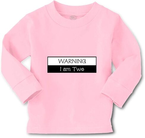 Kids Long Sleeve T Shirt Warning I Am 2 Year Old Second Birthday Funny Cotton in Saudi Arabia