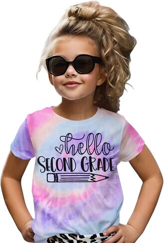 MODNTOGA Kid Girl Boy First Day of School Shirt Back to School T-Shirt Hello Kindergarten 1st 2nd 3rd Grade Graphic Tee Tops in Saudi Arabia