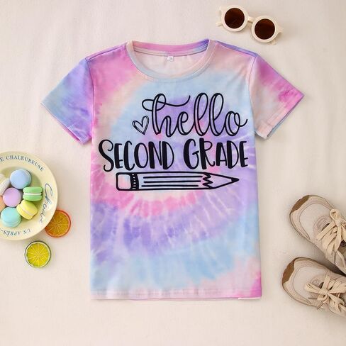 MODNTOGA Kid Girl Boy First Day of School Shirt Back to School T-Shirt Hello Kindergarten 1st 2nd 3rd Grade Graphic Tee Tops in Saudi Arabia