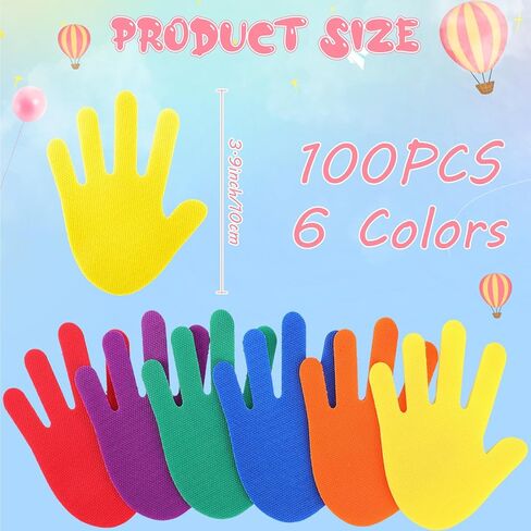 Perkoop 100 Pcs Flower Fish Carpet Markers 6 Colors Hook and Loop Spot Markers Sticky Carpet Markers for Classroom Kindergarten Preschool Must Haves Floor Dots Teacher Supplies (Fish) in Kuwait