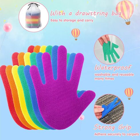 Perkoop 100 Pcs Flower Fish Carpet Markers 6 Colors Hook and Loop Spot Markers Sticky Carpet Markers for Classroom Kindergarten Preschool Must Haves Floor Dots Teacher Supplies (Fish) in Kuwait