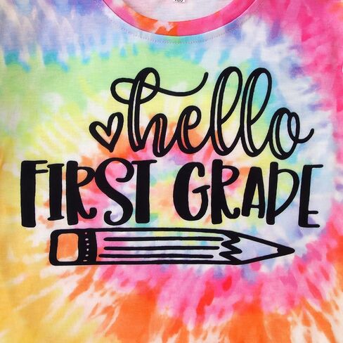 MODNTOGA Kid Girl Boy First Day of School Shirt Back to School T-Shirt Hello Kindergarten 1st 2nd 3rd Grade Graphic Tee Tops in Saudi Arabia