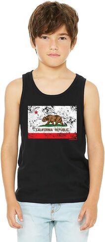 ThreadRock Kids Vintage Retro California Flag Flag Tank Top Top in Kuwait