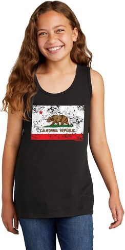 ThreadRock Kids Vintage Retro California Flag Flag Tank Top Top in Kuwait