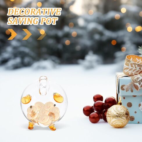 Ipetboom Piggy Bank Money Box: 2.95X2.55X2.55 زجاجي شفاف للعملات المعدنية بنك أموال لطيف - بنك أصبع للأولاد والبنات لتوفير المال جرة النقود المعدنية - هدية جرة التوفير للأطفال صندوق تخزين الحيوانات الأليفة in Saudi Arabia
