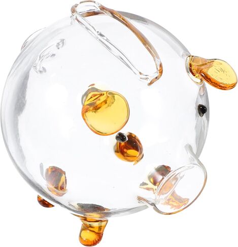 Ipetboom Piggy Bank Money Box: 2.95X2.55X2.55 زجاجي شفاف للعملات المعدنية بنك أموال لطيف - بنك أصبع للأولاد والبنات لتوفير المال جرة النقود المعدنية - هدية جرة التوفير للأطفال صندوق تخزين الحيوانات الأليفة in Saudi Arabia