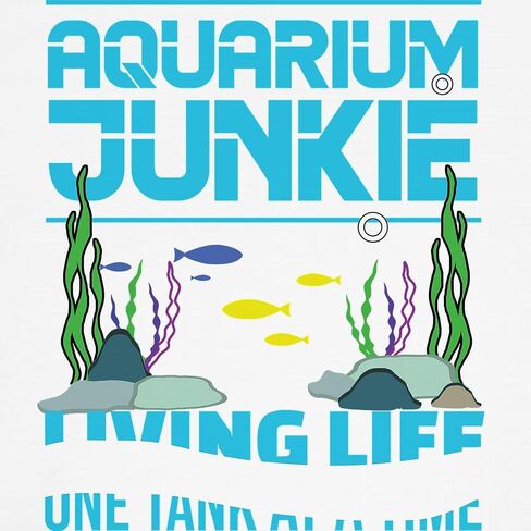 Cafepress Aquarium Junkie Fish Tank Lover تحت الماء T Shirt Kids Cotton T-Shirt in Kuwait