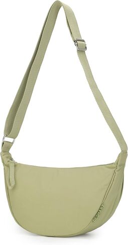 Small Nylon Crescent Crossbody Bag for Women Men Trendy, Waterproof Crescent Sling, Lightweight Travel Purses in Kuwait