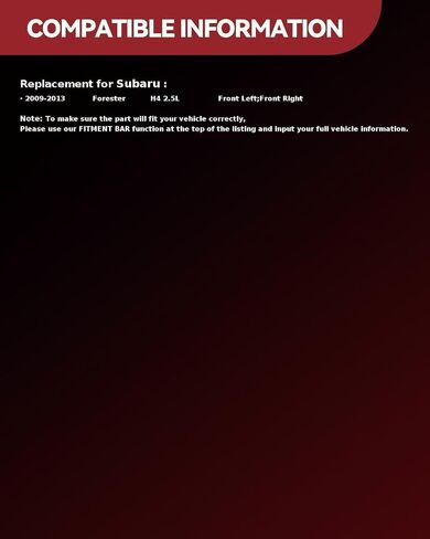 الدعامات الأمامية والصدمات البديلة الكاملة للتجميع لـ Forester 2009-2013 ، الدعامات مع صدمات الربيع لفائف Absorber 172678+172679 2 PCS in Saudi Arabia