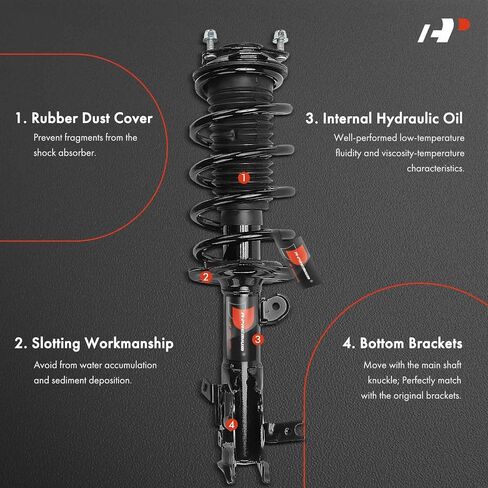 A-Premium Front Pair (2) مجموعة كاملة من الدعامة والملف التوافق مع Honda Civic 2012 2014 2015 ، سائق ومسافر جانب الركاب in Saudi Arabia