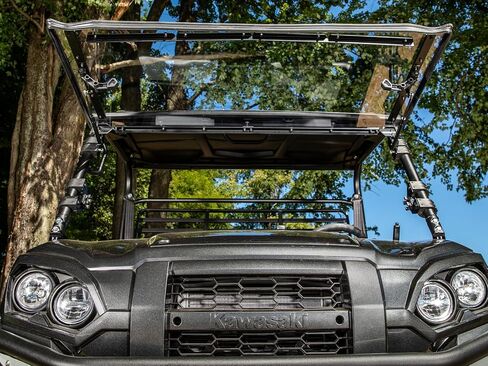 Superatv Scratch Resistant 3-in-1 Flip Flip Windshield متوافق مع Kawasaki Mule Pro DX DXT FX: 2016+ ، Kawasaki Mule Pro Fxt: 2015+ ، مصنوع من 1/4 "أقوى من البولي كربونات 250X من الزجاج ، الولايات المتحدة الأمريكية صنع in Saudi Arabia