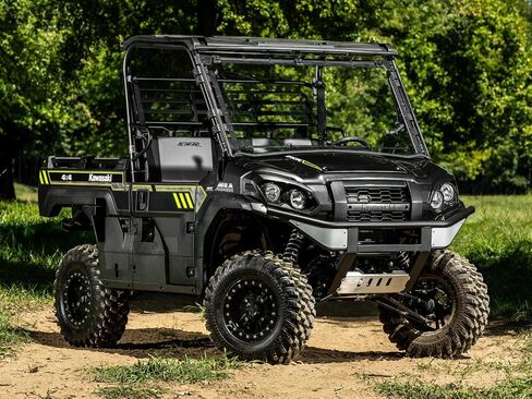 Superatv Scratch Resistant 3-in-1 Flip Flip Windshield متوافق مع Kawasaki Mule Pro DX DXT FX: 2016+ ، Kawasaki Mule Pro Fxt: 2015+ ، مصنوع من 1/4 "أقوى من البولي كربونات 250X من الزجاج ، الولايات المتحدة الأمريكية صنع in Saudi Arabia