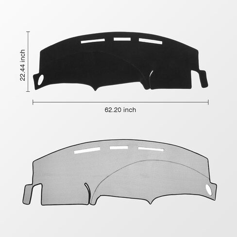KUST Dashboard Cover Mat for 1997-2003 Ford F150 F250 Expedition Left Hand Driving Non-Slip Dashboard Mat Pad Interior Accessories for F-150 F-250 Custom Fit Dash Mat Sunshade Windshield Glare Black in Saudi Arabia