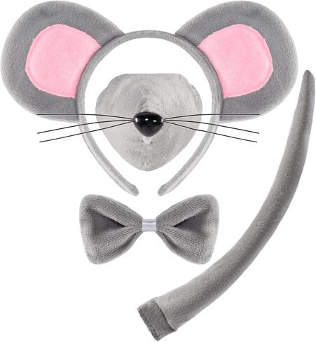 Spooktacular Creations Halloween Animal Ears and Tail, Donkey Mouse Ears Costume Accessory Set Kids Adult in Saudi Arabia