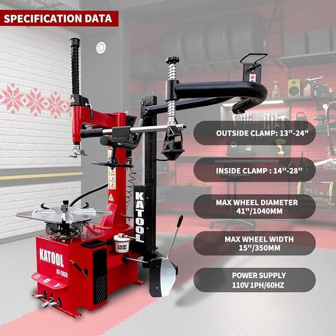 Tire Changer and Balancer Combo,KT-T830+KT-B750 Tire Auto Repair Machine Kit Double Arm, Bead Blaster, Rim Diameter14''-24''1 Year Full Warranty in Kuwait