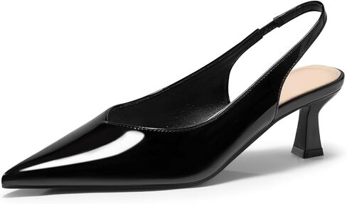 كوتجو النسائية slingback كعب هريرة منخفضة الكعب مغلق مضخات إصبع القدم المدببة مضخات الكعب الصنادل أحذية العمل in Saudi Arabia