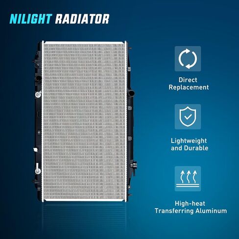 Nilight Radiator for Honda Accord 2008 2009 2010 2011 2012, Crosstour 2012 2013 2014 2015 2.4L L4, Engine Coolant Radiator Assembly Replace# 19010R70A51 in Saudi Arabia