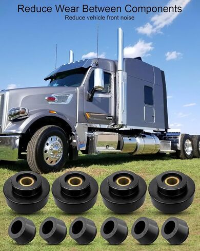 Radiator Mounting Kit Polyurethane Fit for Peterbilt 357 377 379 385 386 387 Model with Coolant Fill on Firewall, Replace 53D6 x4, 53D2 x4 in Saudi Arabia