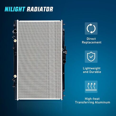 Nilight Radiator for Honda Accord 2008 2009 2010 2011 2012 ، Crosstour 2012 2013 2014 2015 2.4L L4 ، مجموعة المبرد المبرد للمحرك استبدال# 19010R70A51 in Saudi Arabia
