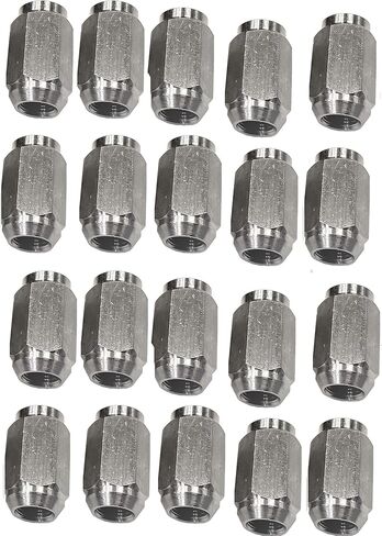 eCustomrim 20-Pack 1/2" Solid 304 Stainless Steel Lug Nuts for Trailer Wheels 1/2-20 Thread in Saudi Arabia