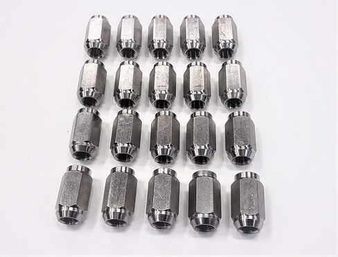 eCustomrim 20-Pack 1/2" Solid 304 Stainless Steel Lug Nuts for Trailer Wheels 1/2-20 Thread in Saudi Arabia