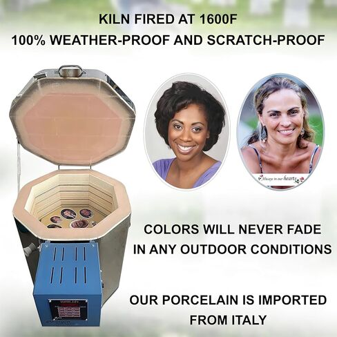 Bob's All Italian Headstone Pictures Ceramic Memorial Photo Tile - Oval Tile with Picture for headstones. Photo Memorial Plaque. 100% Weatherproof. NO Fading (2.7"x3.2") in Saudi Arabia