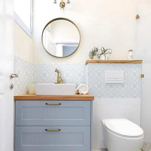 Alwayspon 10Pcs 6x6inch/15x15cm Peel and Stick Vinyl Wall Tile Sticker, Sage Green Textured Self-Adhesive Backsplash Tile Decals Stick on Tiles Waterproof Removable for Kitchen Bathroom in Kuwait