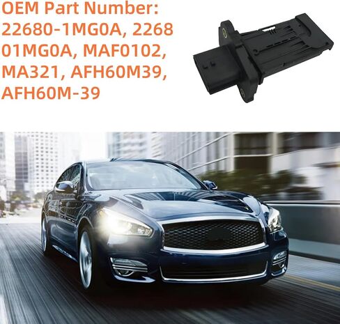 Mass Air Flow Sensor Compatible with Infiniti Q50 2016-2019 Q60 2017-2018 V6 3.0L DOHC, MAF Sensor Replace OE# 226807131R 2268000Q0A in Saudi Arabia