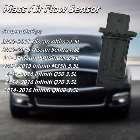 Mass Air Flow Sensor Compatible with Infiniti Q50 2016-2019 Q60 2017-2018 V6 3.0L DOHC, MAF Sensor Replace OE# 226807131R 2268000Q0A in Saudi Arabia