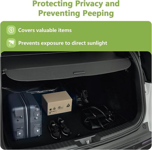 Trunk Cargo Cover for Honda CRV 2026-2023, Anti - Peeping Retractable Security Shade for Privacy, Carbon Fiber Texture, CRV Accessories in Saudi Arabia