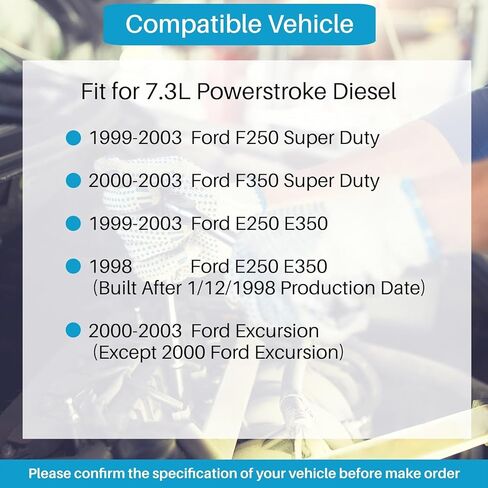 حشية غطاء صمام 7.3L مع تسخير توهج الحاقن متوافق مع 98-03 7.3 ديزل F81Z-6584-AA F81Z-9D930-AB بديل in Kuwait